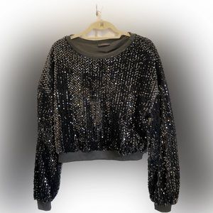fun and funky Boutique sequined sweatshirt.